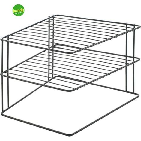 Mensola angolare Metaltex 2 piani cm25 x 25 nero matto (1/6)
