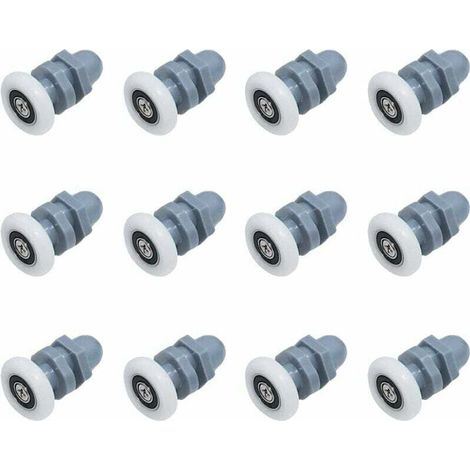 12 Pièces Roulette Porte De Douche Douche Roulettes Galets De Porte Porte Coulissante Porte A Roulette Rouleaux Inférieur Porte De Douche Roue Rouleau Roulette Roue Douche 20Mm Roulette-Crezuo