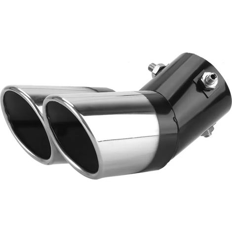 Embouts D'échappement Arrière - Acier Inoxydable - Forme Courbée - Double Sortie - Pour Voiture - 1 Pièce (1/5)