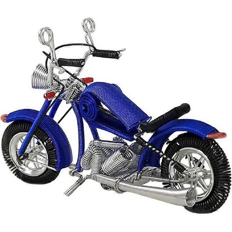 Moto Déco Artisanale en Fil d'Aluminium - Ornement Vintage pour Intérieur, Sculpture Métallique Personnalisée, Pièce Unique pour Ambiance Rétro, 25 cm (1/5)