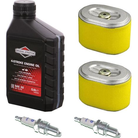 Bougie + filtre + huile pour générateur ou pompe à eau avec moteur 4 temps 5,5–6,5 CV (1/5)