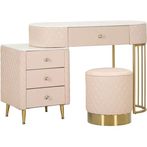Schminktisch mauro ferretti modernes Design rosa 120x40x75 cm