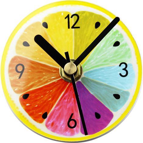 1 Autocollant magnétique motif citron, horloge créative, fixation adhésive, accessoire cuisine, décoration réfrigérateur (1/5)