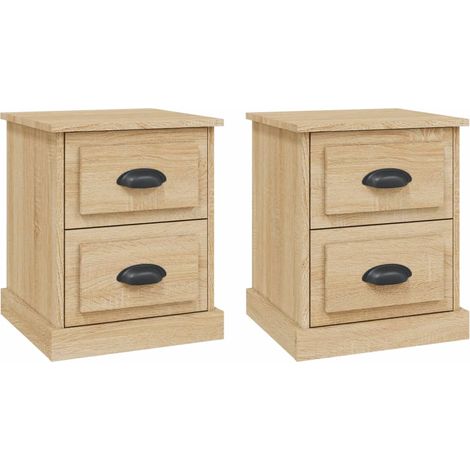 Nachttische 2er Set Sonoma Eiche 39x39x47,5cm Holzwerkstoff