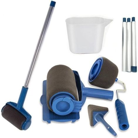 Kit di pittura da 9 pezzi con rullo, serbatoio antigoccia e vassoio kit di rulli per dipingere (1/5)
