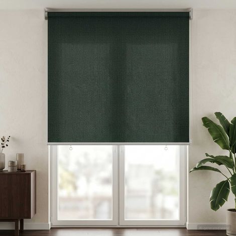 Tenda a Rullo Esterno Blocco UV 90% Verde Scuro 80 x 230 cm vidaXL