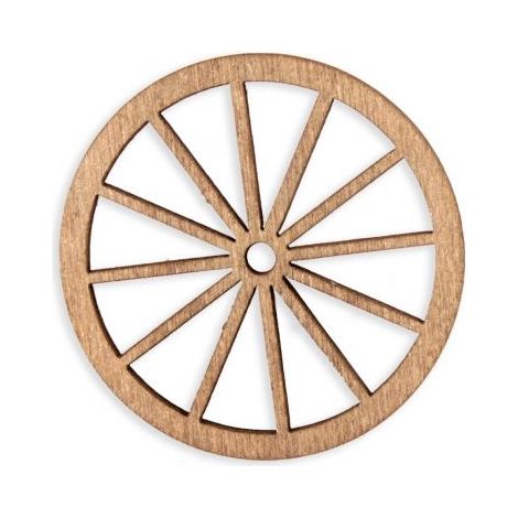 BUSTA 4 RUOTE IN LEGNO DIAM. CM 4 PER PRESEPI O MODELLISMO