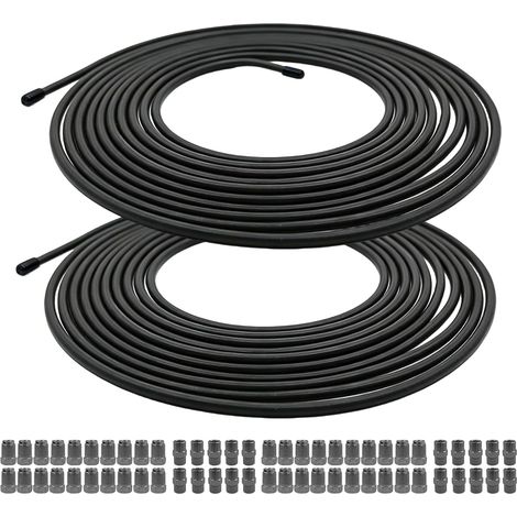 Lot De 2 Câbles De Frein De 5 M De Diamètre 4,75 Mm - Outil De Conduite De Frein En Cuivre+20 Raccords Et 10 Connecteurs - Pour Voiture (1/5)