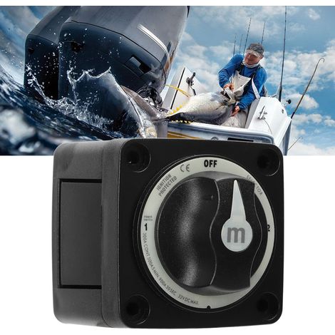 300A Batterie-Stromtrennschalter für Wohnmobile und Yachten Blue Ocean 6008200 (M-Serie) 3-Positionen-Batterieschalter-Wahlschalter AUS-1-2 Drei-Positionen-Drei-Anschluss-Batterieschalter (YC102071-BK (1/5)
