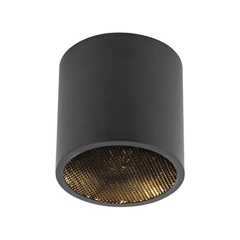 QAZQA Design-Aufbaustrahler schwarz GU10 111mm - Impact Honey