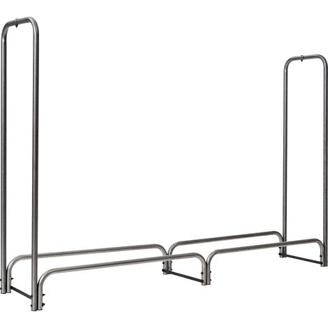 Range-bûches extérieur en fer 183 cm avec housse PVC et base surélevée pour jardin terrasse et abri (1/5)