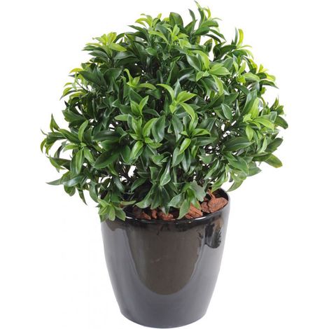 Plante Artificielle / Laurier artificiel Buisson - Dim : 45 x 42 cm -PEGANE- (1/2)