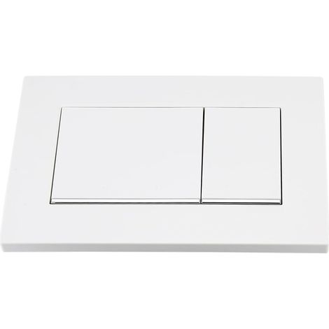 Plaque de chasse double pour WC suspendu – Compatible Geberit Sigma 30-115.883.KJ.1 – Blanc-S – Économie d'eau (1/5)