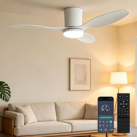 100CM Ventilateur Plafond avec Lumiere, Ventilateur Plafond Silencieux avec Telecommande 6 Vitesses Du Vent Dimmable, Moderne Plafonnier Ventilateur Moteur DC Réversible Timer pour Chambre Salon (1/5)