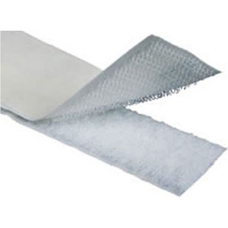 Rollo 25+25mt velcro adhesivo blanco m+h 20mm