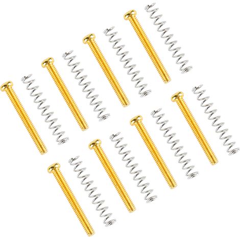 Vis de Montage Dorés pour Micro Guitare Humbucker, Ressorts et Cadre Inclus (1/5)