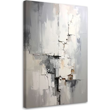 Tableau Moderne, Abstraction moderne gris et beige,20x30 (1/4)