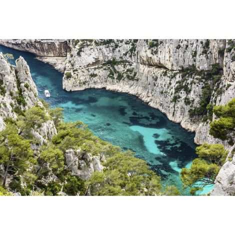 Tableau sur toile calanque En-Vau 45x65 cm - Impression sur Toile Murale Décorative - Image imprimée en HD sur Toile - Toile sur Châssis en Bois FSC - Fabriqué en France (1/5)