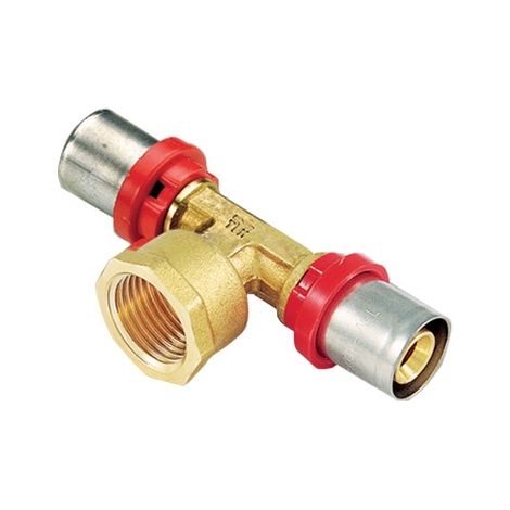 RACCORDO PRESS A T FEMMINA COMPACT PER MULTISTRATO- 26 x 3,0 - 3/4 - 26 x 3,0- TIEMM- pezzi 1 (1/2)