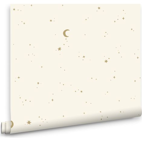 Little Dutch Vliestapete Mond & Sterne Gold 10mx52cm (1/5)