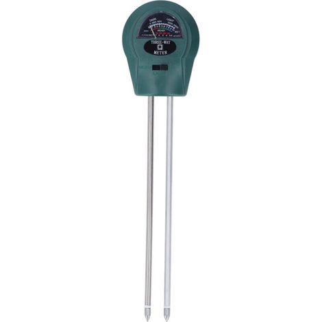 Tester per terreno 3 in 1, misuratore di umidità, strumento leggero per la cura delle piante in giardino, prato, fattoria, per uso interno ed esterno, confezione da 2 (1/4)