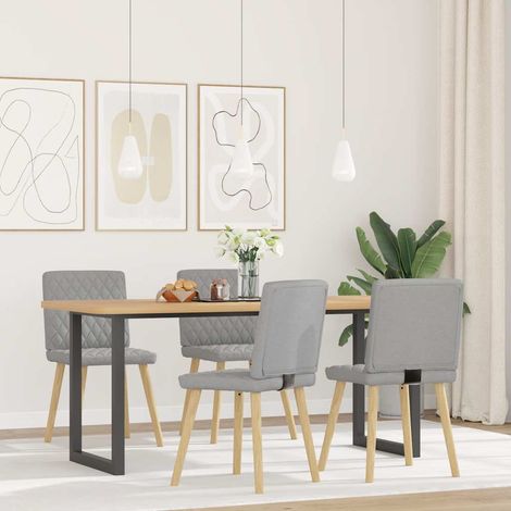Maison Exclusive - Sedie da Pranzo 4 pz Grigio Nuvola in Tessuto