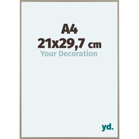 yd. - Cadre photo A4 21x29.7 - Champagne - Aluminium - Kent