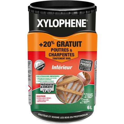 Xylophene traitement poutres et charpentes sans odeur Conditionnement: 6L