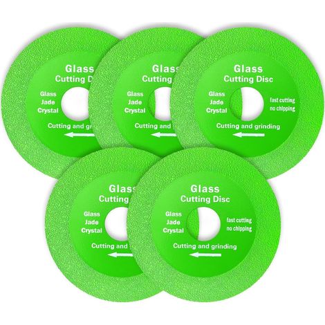 5 Pièces Disque Diamant 100mm Carrelage Disque Verre Ø100mm x 15mm 22.23 mm Coupe Carrelage pour Meuleuse Angle Bouteilles Jade Porcelaine (1/5)