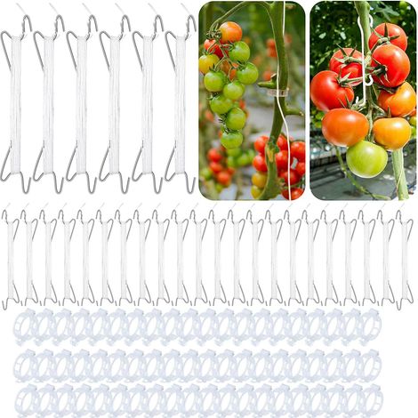 120 Pieces Tomato Plant Support J Hook Clips Garden Tomato Bunch Vegetable Clips to Prevent Tomatoes from Pinching or Falling (1/5)
