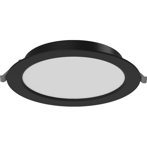 Mexen LDRR panneau de plafond encastré LED downlight, diamètre 17 cm, 12W, Neutre - 4000K, 900 lm, noir - L210-017-1240-70 (1/5)