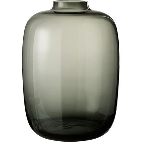 Vase Design en Verre "Cleo" 45cm Gris