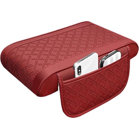 Coussin d'accoudoir de voiture – Housse de console centrale │ Housse de boîte d'accoudoir │ Sac de rangement Accoudoir avec coussinet en cuir souple │ Protection anti-rayures pour S.U.V, camion et (1/5)