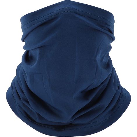 Voile anti-UV en soie glacée pour visage, protection solaire douce pour la peau, idéal pour cyclisme et pêche en extérieur, bleu. (1/5)