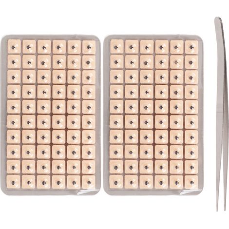 120 pastilles magnétiques pour acupression auriculaire, patchs minceur anti-cernes, pertes de poids, acupuncture oreille, 120 pièces. (1/5)