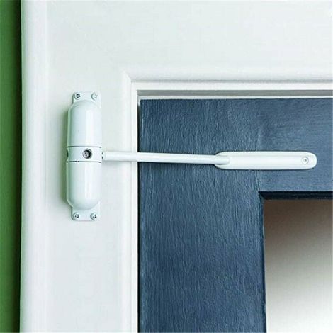 Unsichtbarer Türschließer, automatischer, federbelasteter Türschließer, weiß