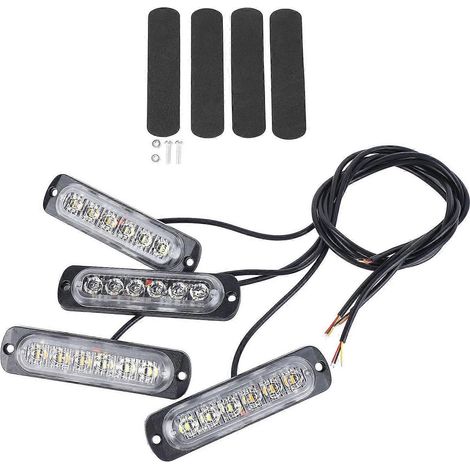 Stück Seitenmarkierungsleuchten aus Aluminium, 12 V bis 24 V, 18 Leuchtmodi, Blinklicht für Frontgrill, für Anhänger