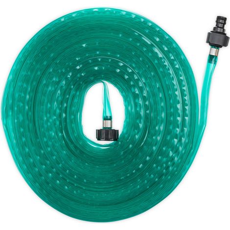 Relaxdays Manguera Microperforada Jardín, 25 m, Plana, Tubo Perforado de Riego Eficiente, Lista para Conectar, Verde