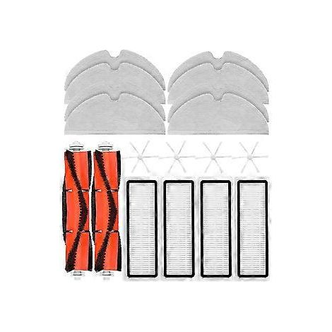 Accessoires et pièces détachées pour aspirateur robot laveur Mi Robot Vacuum Mop 2 et 2C : brosse latérale principale, filtre HEPA et chiffon de nettoyage. (1/5)