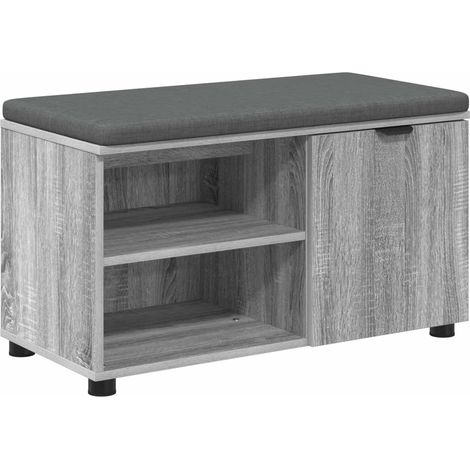 Maison Exclusive - Panca per ingresso con cuscino Sonoma grigia 80 x 38 x 46 cm