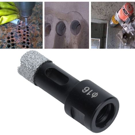 Vakuumgelöteter Diamantbohrer M14 zum Aufbohren von Löchern in Marmor, schwarz, 16 mm (1/5)