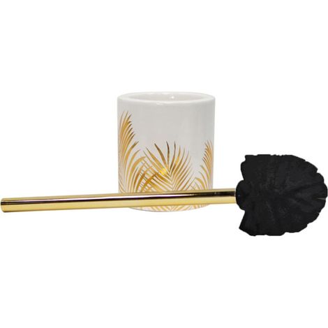 Brosse WC Imprimée "Orbella" 40cm Blanc (1/3)