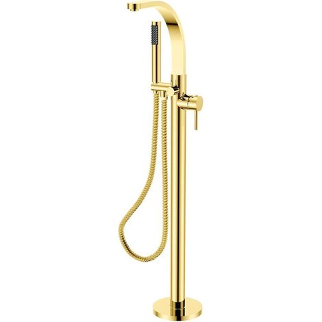 Rubinetto da pavimento per vasca da bagno Besco Deco III color oro (1/3)
