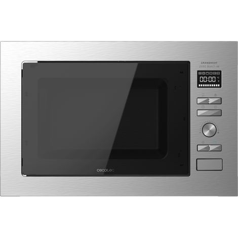Cecotec Microondas encastrable con plato Microondas Encastrable Grandheat 2590 Built-In Steel Black