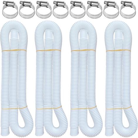 Set di 4 tubi per piscina interrata – tubo per pompa filtro da 1,25 x 59 pollici per modelli di pompa filtro Intex 607 e 637, incluse 8 fascette metalliche (4) (1/5)