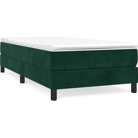 Maison Exclusive - Boxspringbettgestell Dunkelgrün 90x190 cm Samt