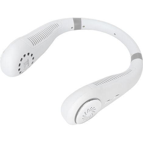 Ventilateur de cou sans pales portable USB rechargeable, ventilateur personnel mains libres à suspendre autour du cou, refroidissement silencieux pour l'été, usage intérieur/extérieur. (1/5)