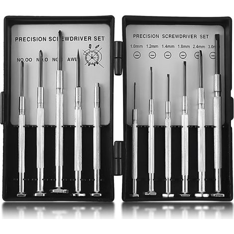 Schraubendreher Set Feinmechaniker Uhrmacher Eyeglass 11 teiliges Set (1/5)