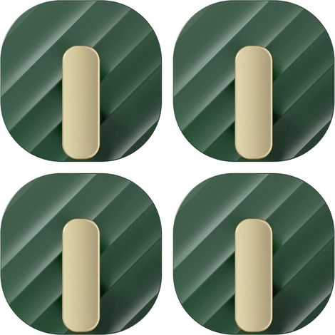 Patères Portemanteaux, Crochets Collants Crochet Adhésif Trou Forte Porte Adhésive Portante Tenture Murale Vêtements Salle De Bain sans Trace Crochet Autocollant (Color : Vert, Size : 4 pcs) (1/5)
