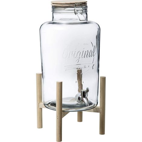 Bocal avec robinet, sur rack, 8 L, verre (1/2)